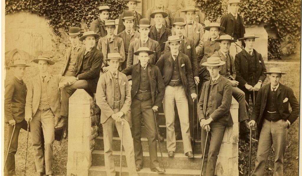 Top hats and canes were once part of the dress code at Malvern College, in England. Photo: Malvern College Top hats and canes were once part of the dress code at Malvern College, in England. Photo: Malvern College