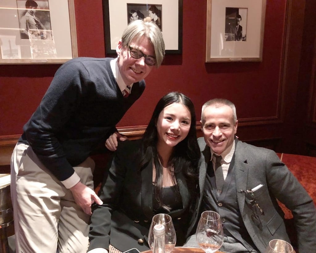 Chinese heiress-turned-investor Wendy Yu (centre) with Andrew Bolton (left) and Thom Browne Chinese heiress-turned-investor Wendy Yu (centre) with Andrew Bolton (left) and Thom Browne