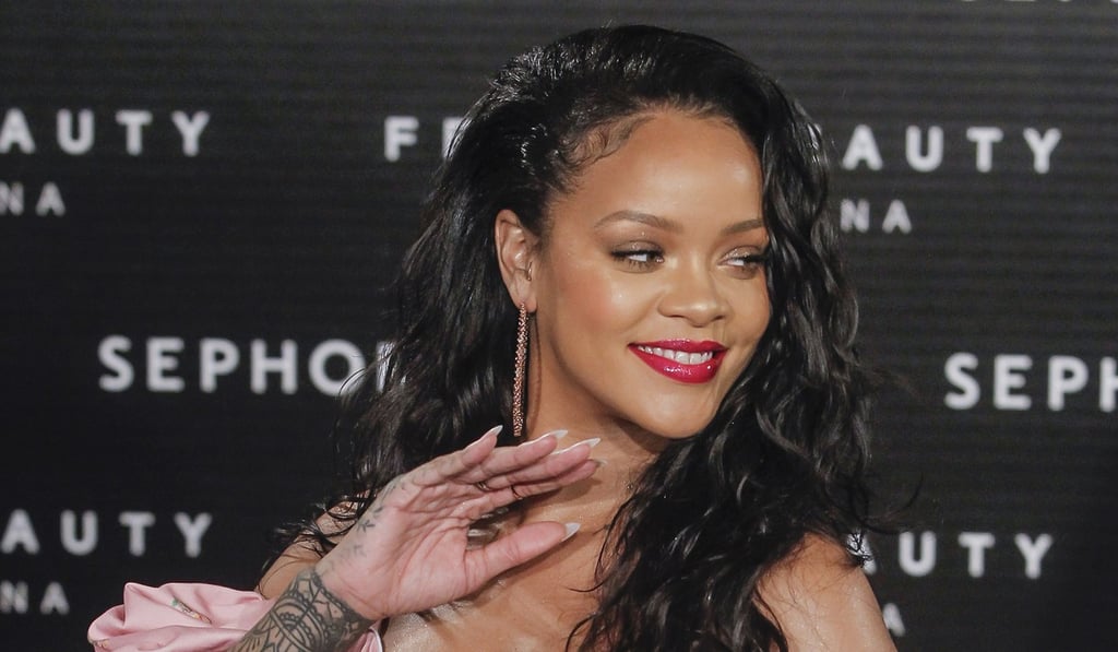 Singer and actress Rihanna promotes her new make-up line on September 23, 2017, at a beauty store in Madrid, Spain. Photo: TNS