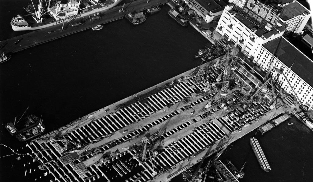 Construction of Ocean Terminal in 1965. Picture: SCMP