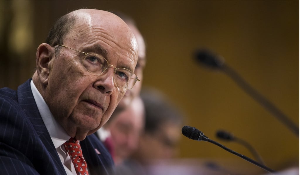 Wilbur Ross, US commerce secretary, is seen in a Commerce, Science, and Transportation hearing on infrastructure in Washington on Wednesday. Photo: Bloomberg Wilbur Ross, US commerce secretary, is seen in a Commerce, Science, and Transportation hearing on infrastructure in Washington on Wednesday. Photo: Bloomberg