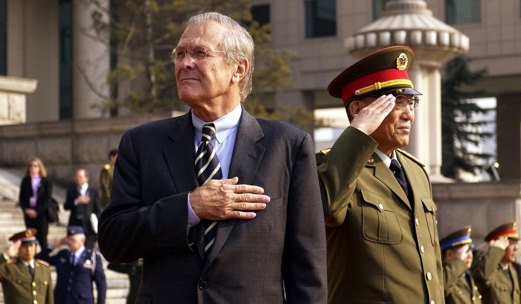 Donald Rumsfeld didn’t like the word ‘empire’. Photo: AFP