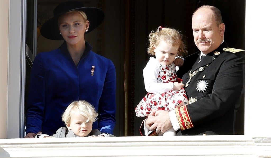 Prince Albert II of Monaco and his wife Princess Charlene with their baby twins. Photo: EPA