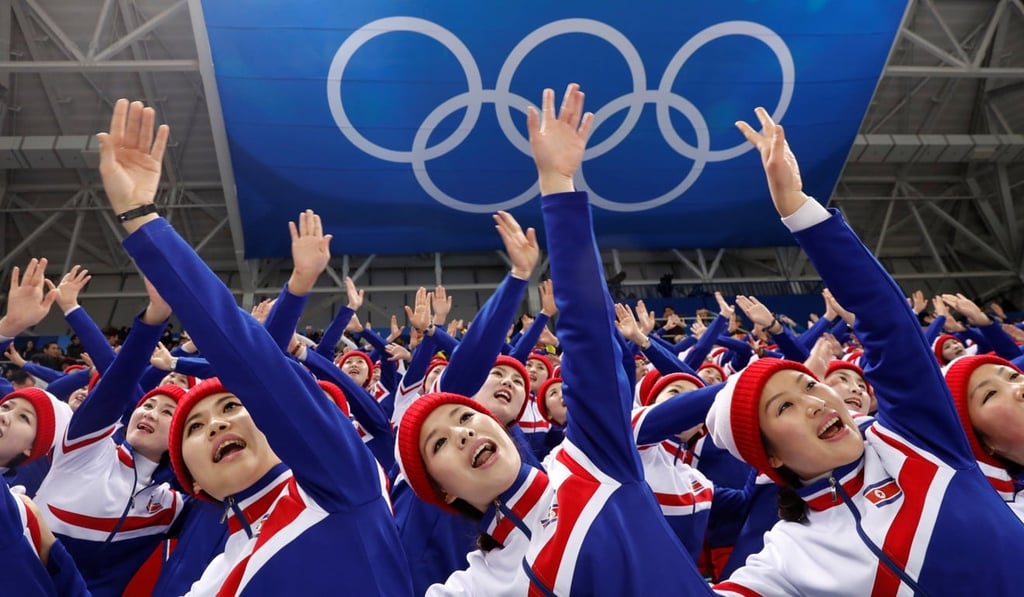 North Korean cheerleaders at the recent Winter Olympics in Seoul. File photo: Reuters