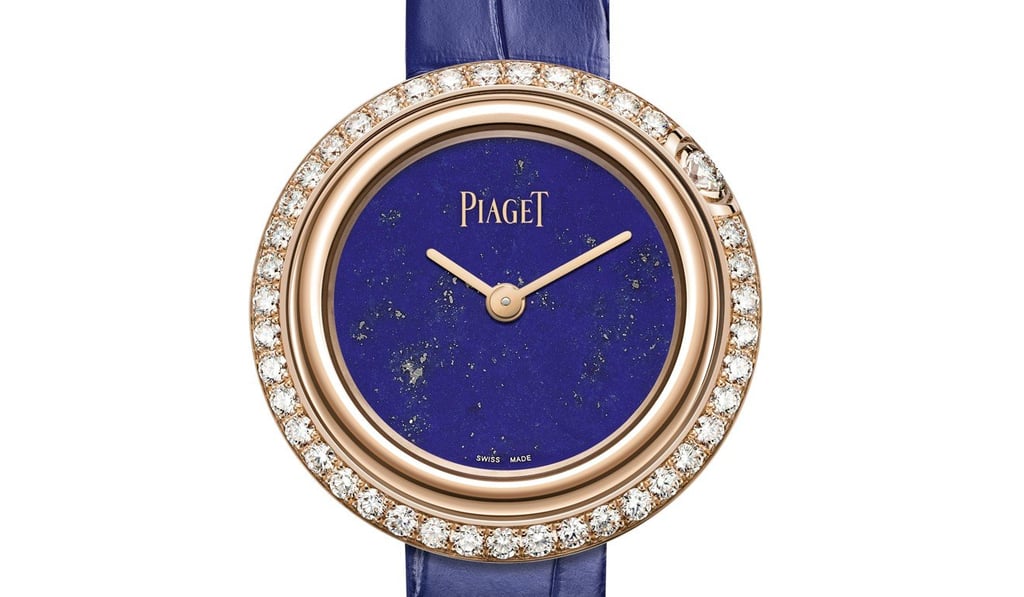 The Possession line (lapis lazuli dial shown above) features a rotating bezel.