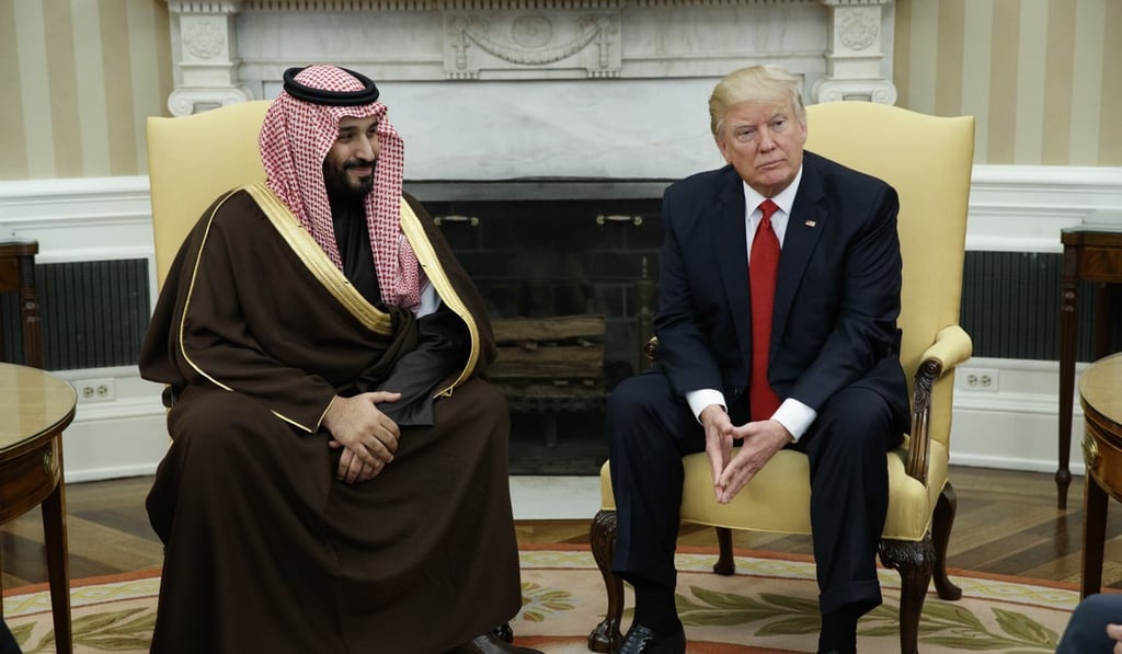 Flashback to March 14, 2017, as US President Donald Trump meets with Prince Mohammed bin Salman in the Oval Office of the White House. Photo: AP