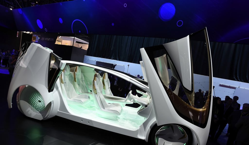 Toyota's Concept-i, an autonomous self-driving vehicle is displayed at the Toyota booth at CES 2017 at the Las Vegas Convention Centre on January 5, 2017 in Las Vegas, Nevada. Toyota has halted tests of its ‘Chauffeur’ autonomous driving system on US roads after an Uber self-driving vehicle killed a pedestrian in Arizona. Photo: Getty Images/AFP
