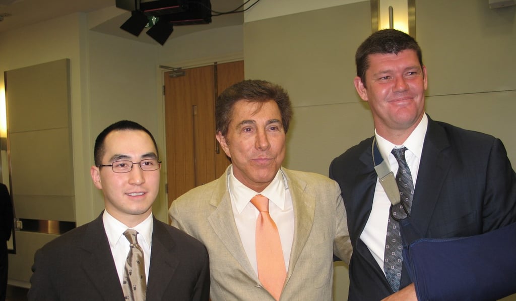 Melco International chairman Lawrence Ho Yau-lung, Wynn Resorts chairman and chief executive Steve Wynn, and PBL executive chairman James Packer in Macau in 2006. Photo: SCMP