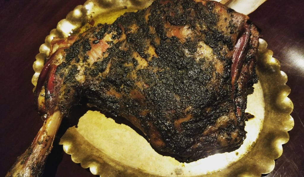 Leg of lamb, dry-aged and slow cooked at Restaurant Uwe