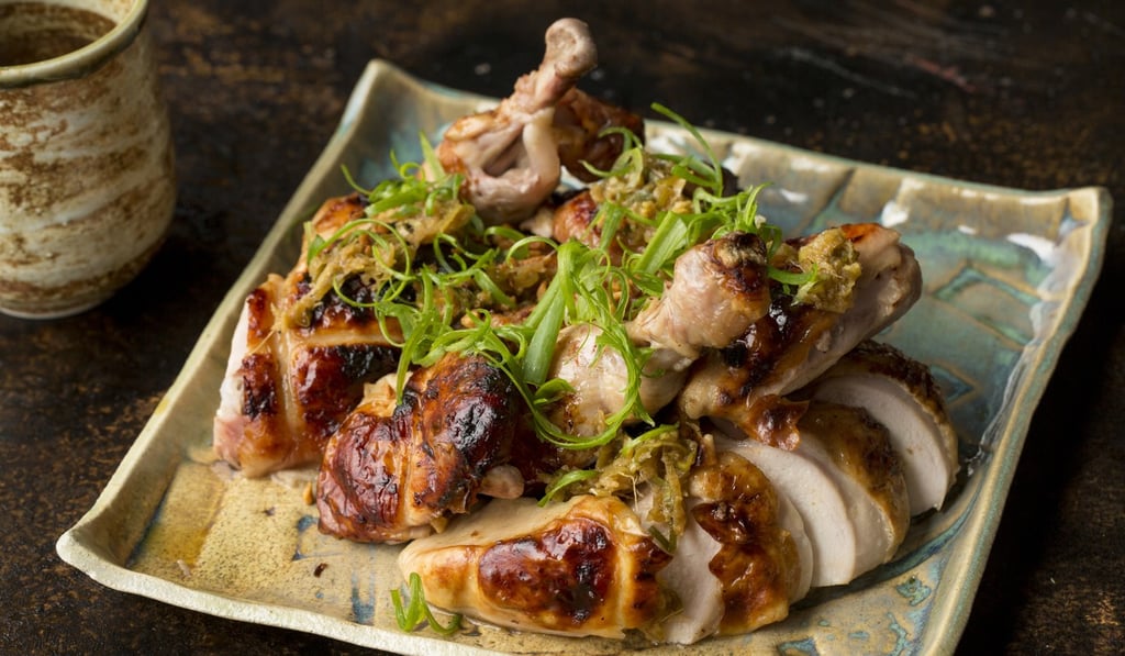 Brink's farm free range chicken with spring onions at Rhoda