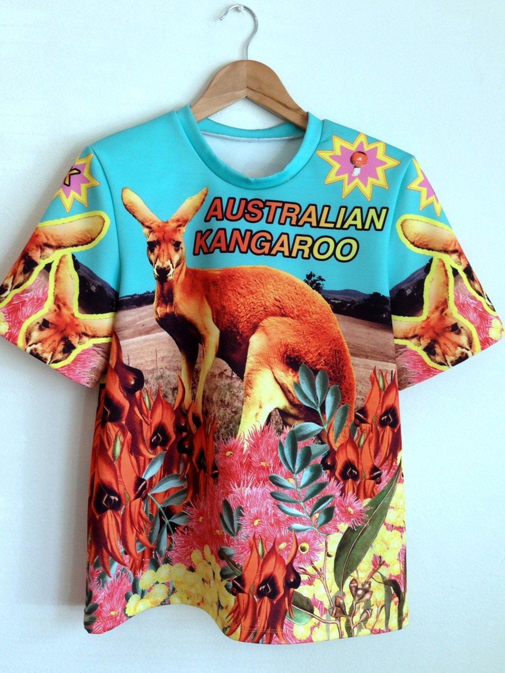 A kangaroo T-shirt designed by Anna Langdon.