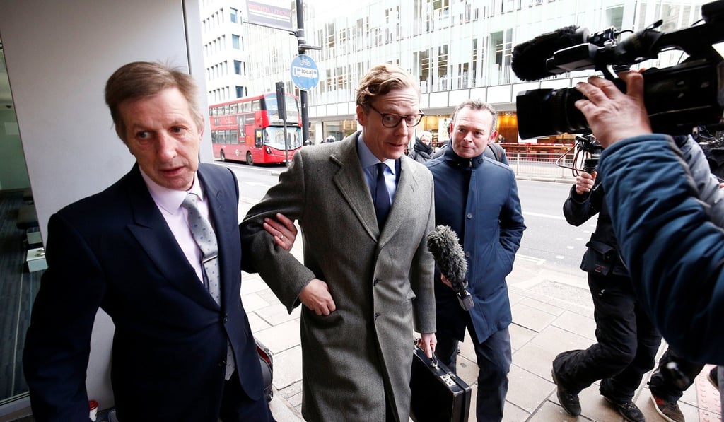 Alexander Nix, CEO of Cambridge Analytica arrives at the company’s offices in central London on March 20. Photo: Reuters