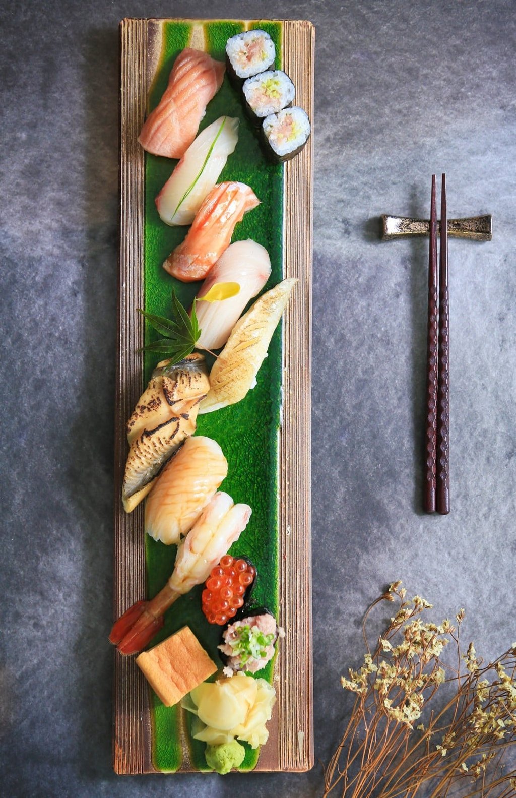 Sushi at ANA TEN is attractively presented.