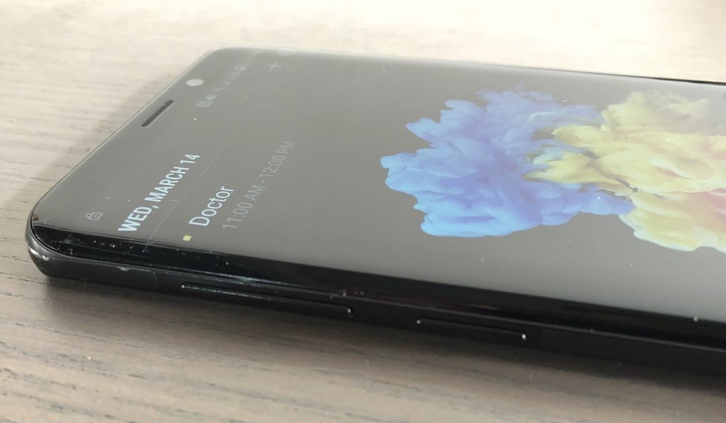 The Galaxy S9+ has a curved display that makes the phone easy to grip and pleasing to look at.