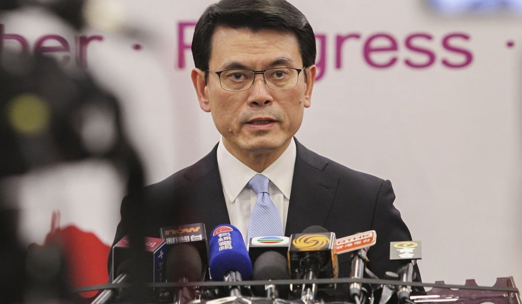 Edward Yau said Hong Kong would be closely monitoring the tariffs imposed by the US and China on each other’s goods. Photo: Simon Song