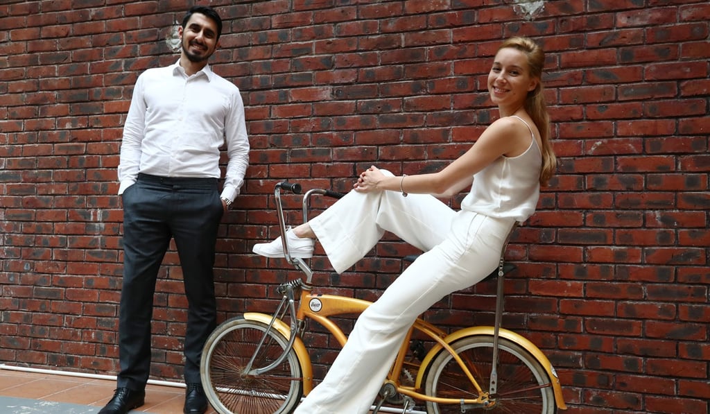 Ufuk Inci (left) and Boryana Uzunova co-founded sustainable fashion tech companies. Photo: Nora Tam