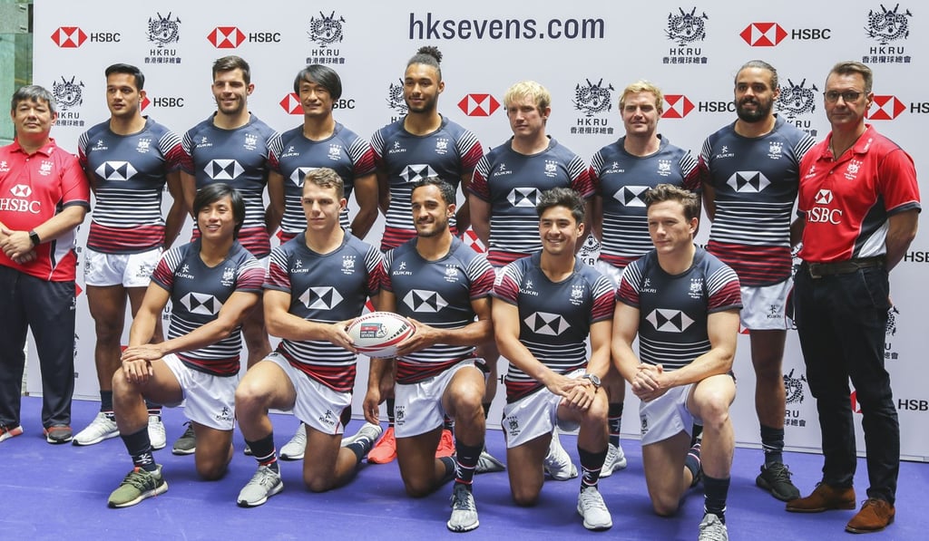 The Hong Kong men’s team at Saturday’s launch. Photo: Xiaomei Chen