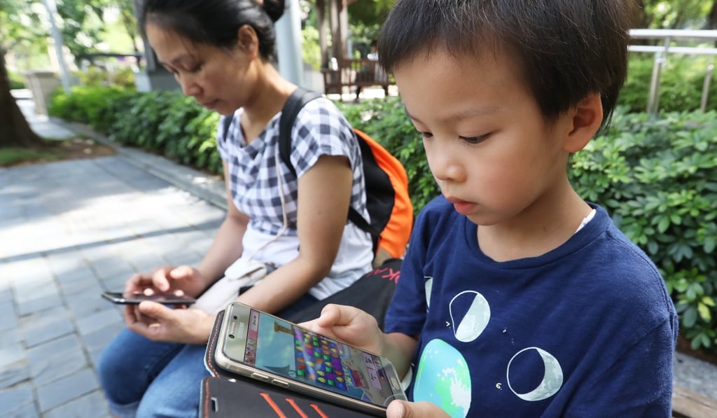 Among the 99 per cent of respondents who said their children got free play time, 56 per cent said that usually involved electronic devices. Photo: Edward Wong