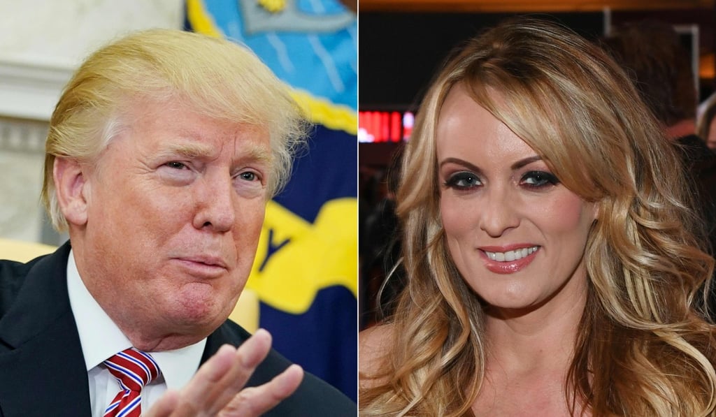 US President Donald Trump and adult film actress/director Stormy Daniels. Photo: Agence France-Presse