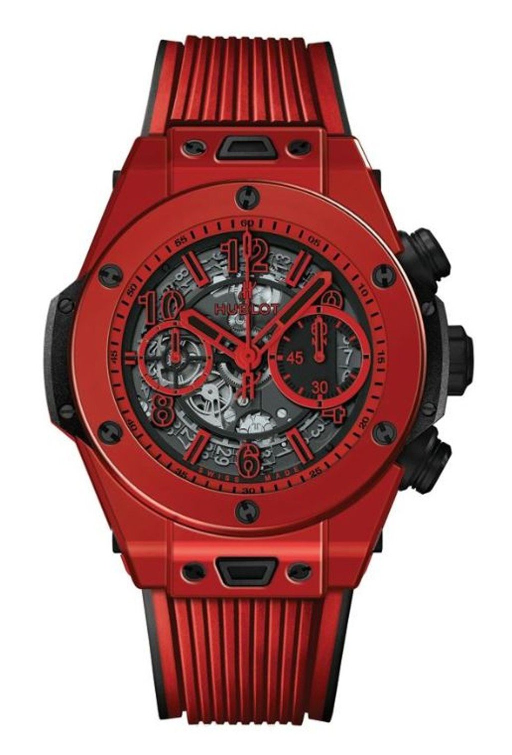 Hublot’s 45-millimetre Big Bang Unico Red Magic