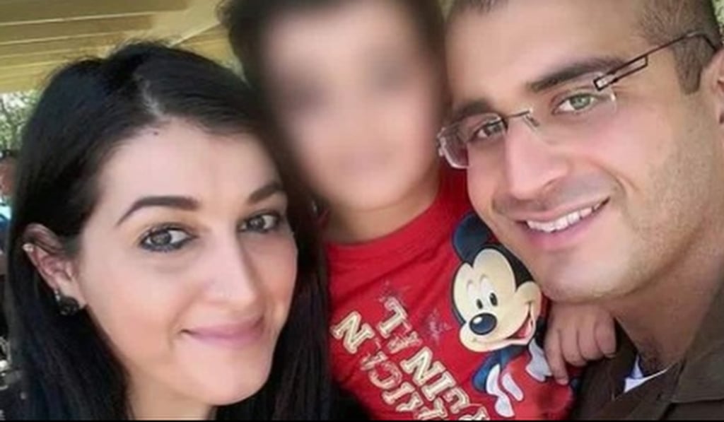 Omar Mir Seddique Mateen poses with his wife, Noor Salman, and their child in a family photo. Photo: via Facebook