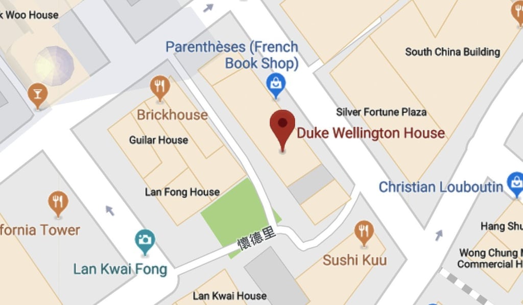 The robbery took place in the popular entertainment hub Lan Kwai Fong. Photo: Google Maps