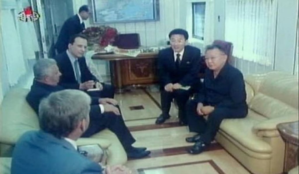 Video footage from Kim Jong-il’s visit to Russia in 2011 offered a rare glimpse inside the trains. Photo: Handout Video footage from Kim Jong-il’s visit to Russia in 2011 offered a rare glimpse inside the trains. Photo: Handout
