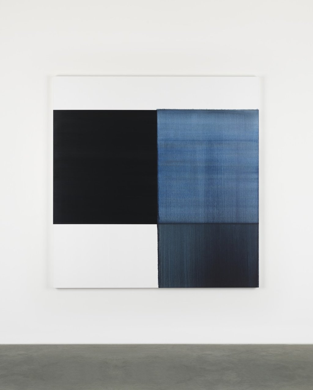 Callum Innes, Exposed Painting Delft Blue, 2017. Courtesy the artist and Ingleby Gallery