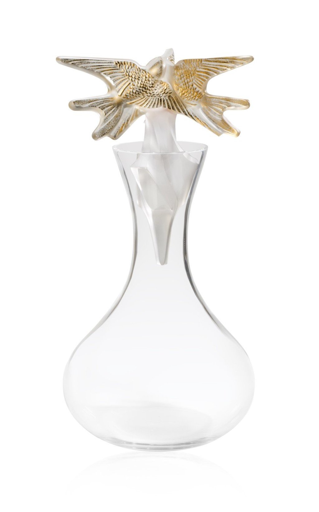 A decanter in Lalique’s Hirondelles collection