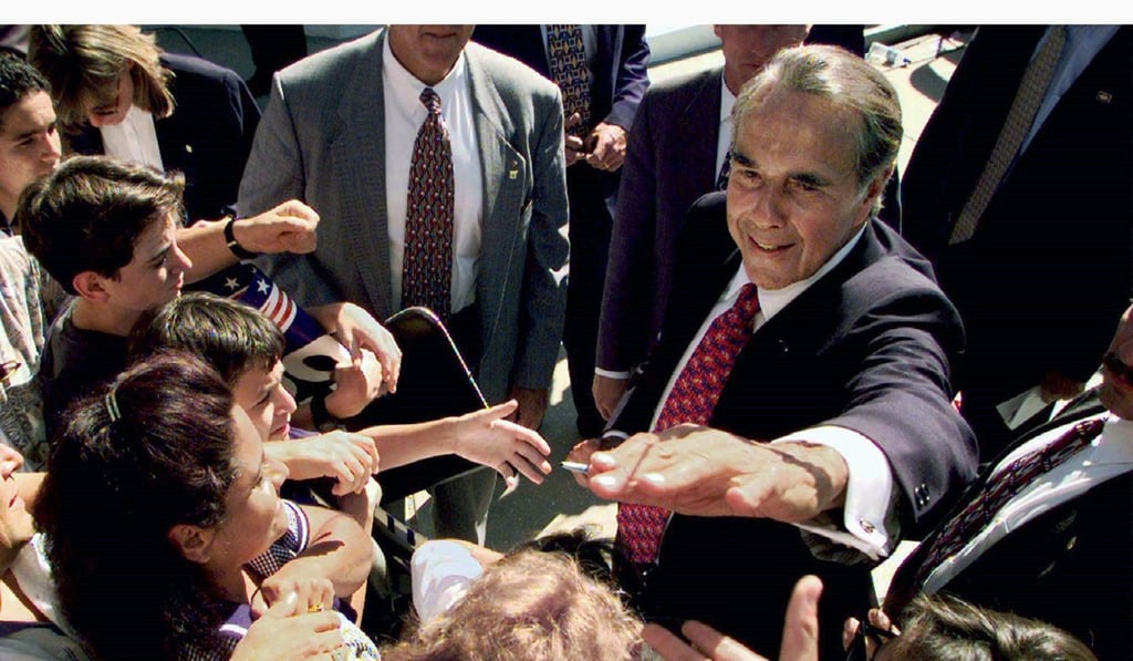 US presidential nominee Bob Dole (seen here campaigning in 1996) became a vocal supporter of the impotence drug. Photo: Reuters
