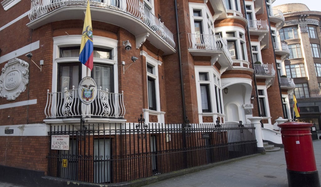 A general view of the Ecuadorean embassy in London where WikiLeaks founder Julian Assange is living in London on January 18, 2017. Photo: EPA