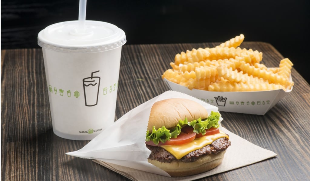 The ShackBurger with crinkle-cut fries.