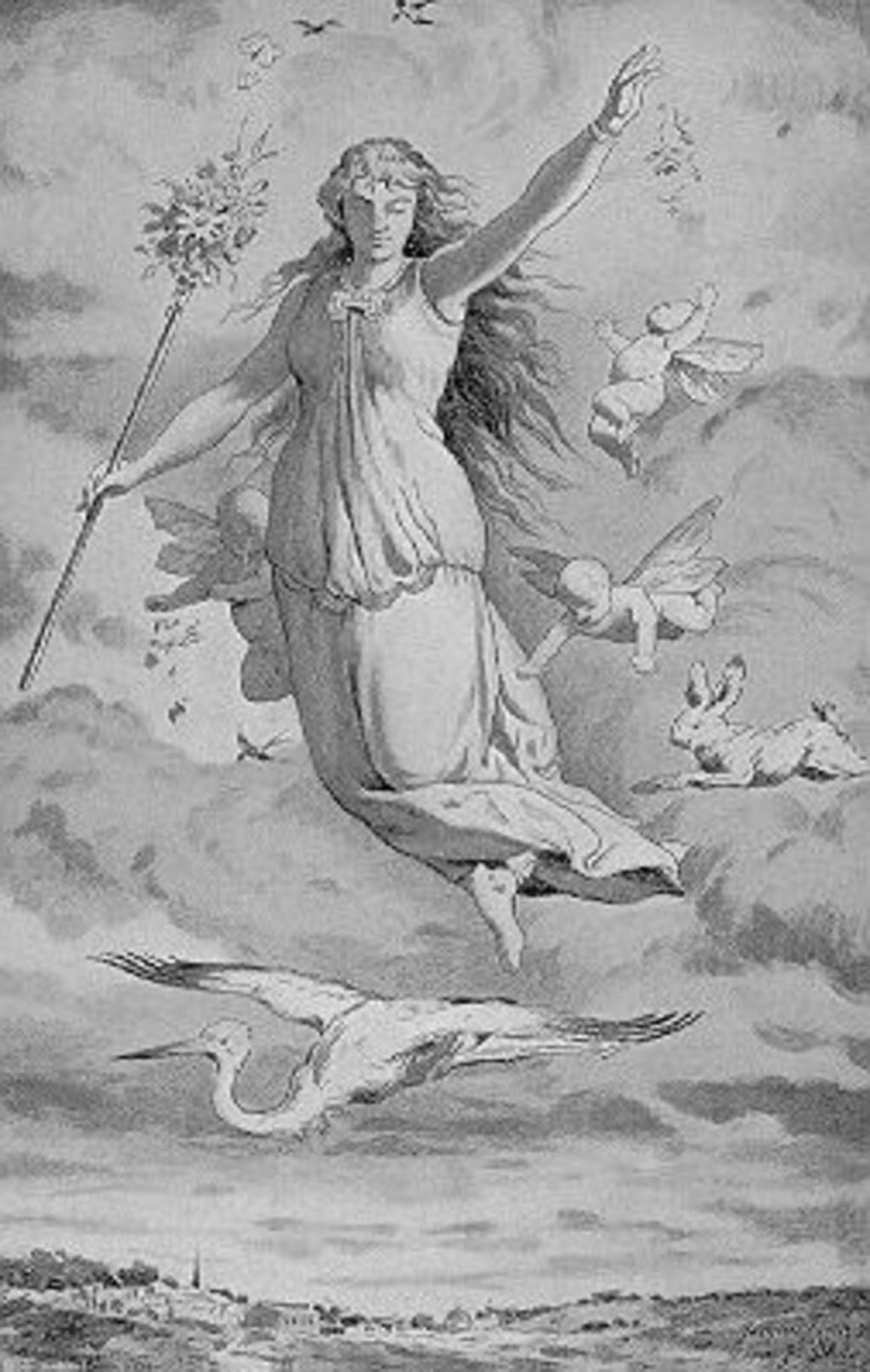 Pre-Christian goddess Ēostre, or Ostara. Pre-Christian goddess Ēostre, or Ostara.