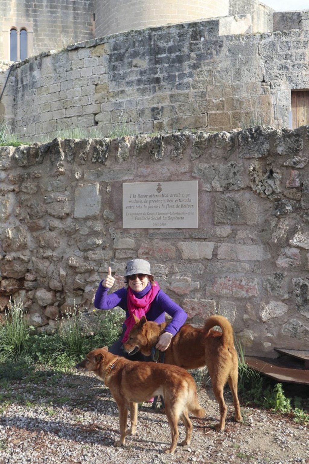Cecilie Gamst Berg, with her dogs.