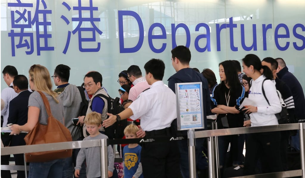The number of people exiting Hong Kong rose 11 per cent over the previous Easter holiday. Photo: Dickson Lee