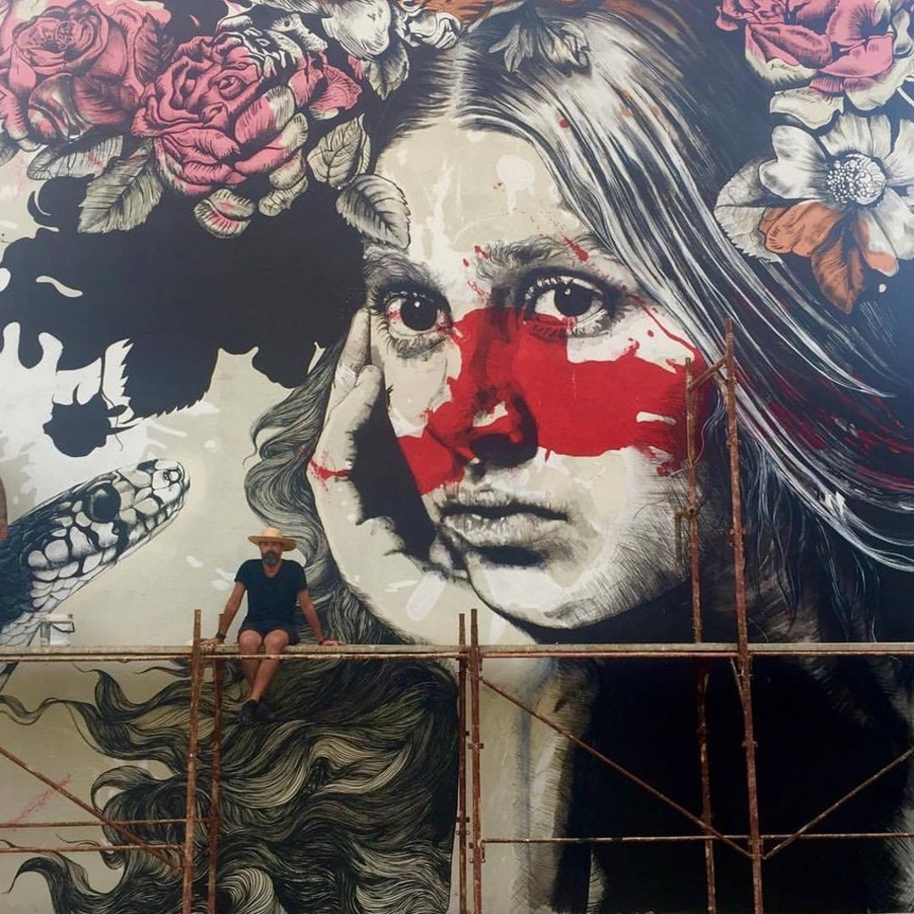 The San Gavino mural by Gabriel Moreno. Photo: Handout