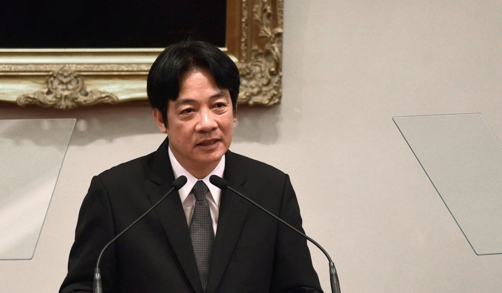 Taiwan’s Premier William Lai speaking at an news conference in Taipei last year. Photo: Reuters