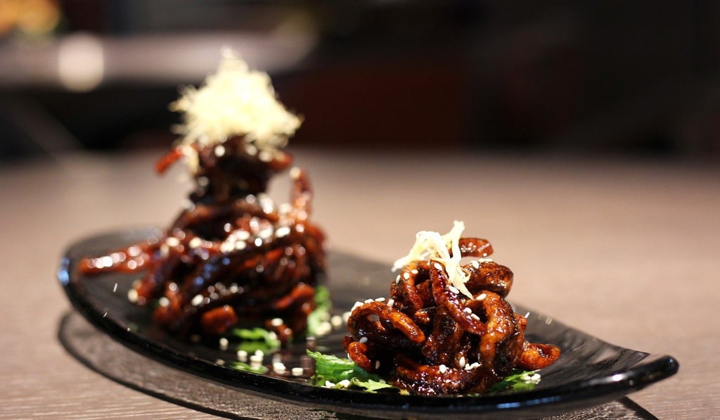 Honey-glazed crispy eel. Photo: Roy Issa