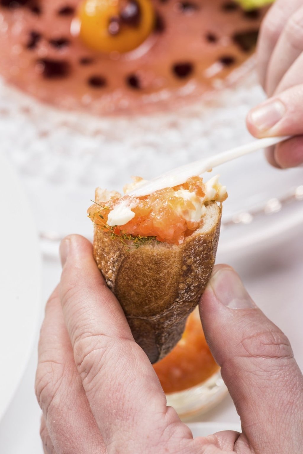 Salmon butter bread at The Pool. Photo: Daniel Krieger