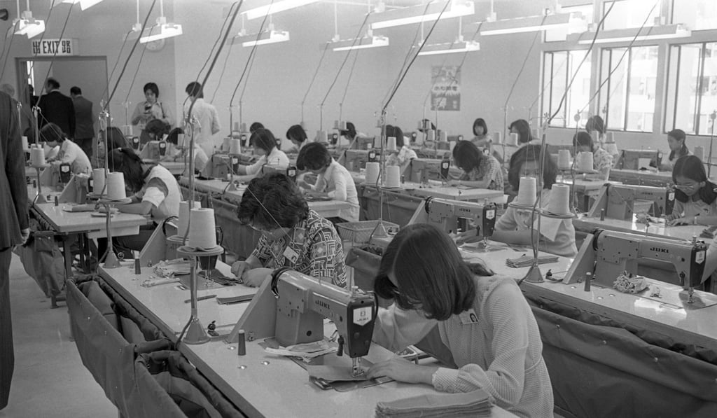 A workshop in the newly opened Clothing Industry Training Centre in Kwai Chung in October 1977. The 1970s and 1980s were productive years for manufacturing in Hong Kong as exports to the West grew. Photo: P. Y. Chang