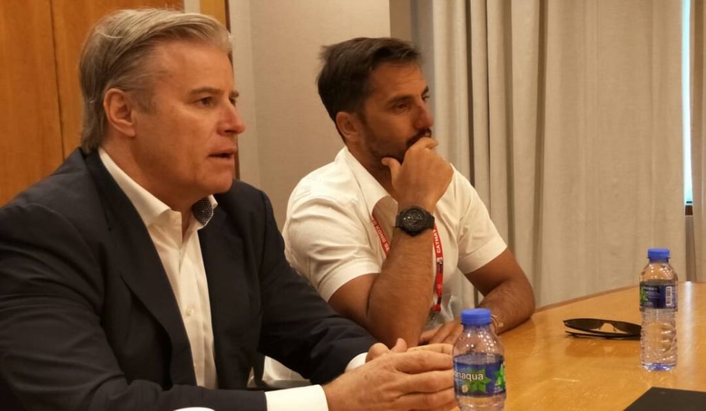World Rugby CEO Brett Gosper (left) and vice president Augustin Pichot. Photo: Handout World Rugby CEO Brett Gosper (left) and vice president Augustin Pichot. Photo: Handout