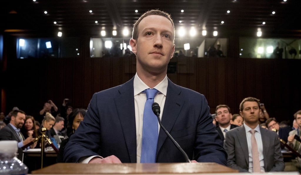 Facebook CEO Mark Zuckerberg at a joint hearing Tuesday of the Senate Commerce and Judiciary Committees on Capitol Hill in Washington about the use of Facebook data to target American voters in the 2016 election. Photo: AP