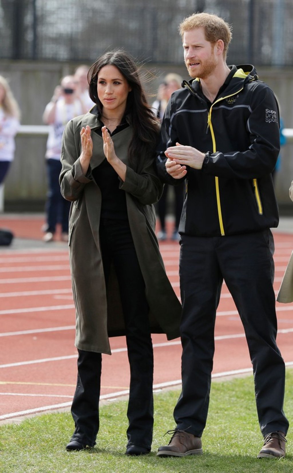 Britain's Prince Harry and his fiancée US actress Meghan Markle in Bath, England on April 6, 2018. Photo: AFP