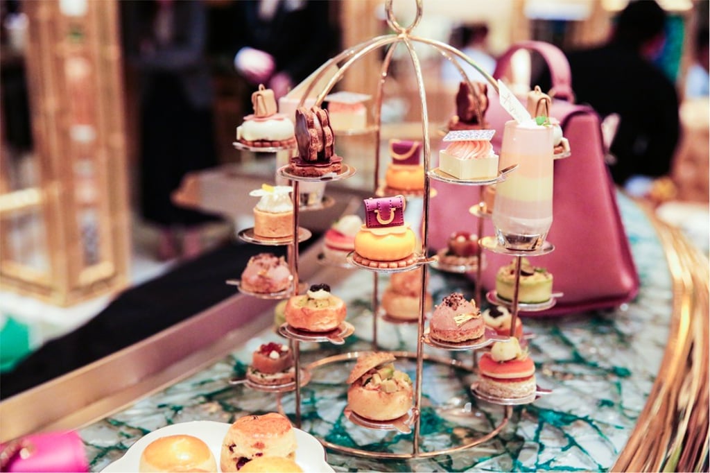 The limited-edition Salvatore Ferragamo x Wynn Palace afternoon tea set. Photo: Aydee Tie