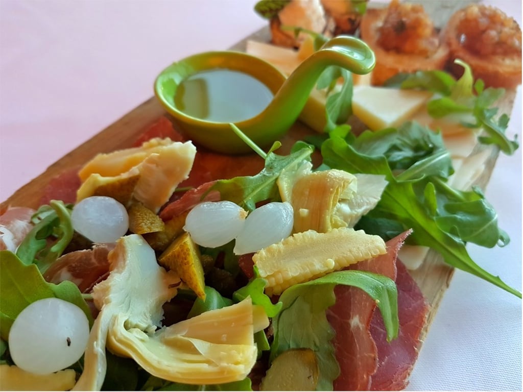 Zesty antipasto and beef carpaccio served at Acqua, Grand Kempinski Hotel Shanghai