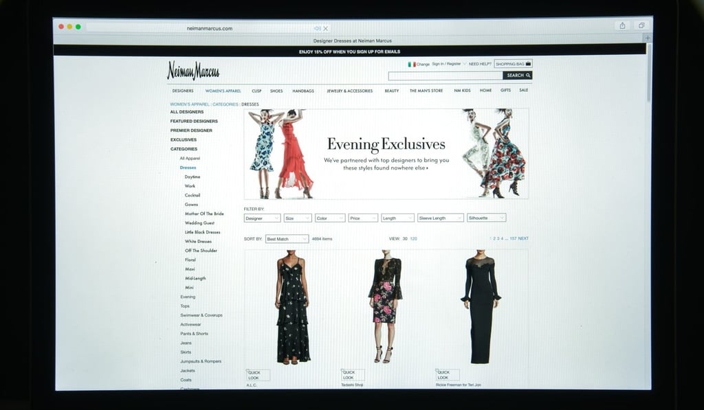 Neiman Marcus’ homepage.