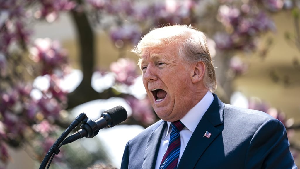 Two days ago US President Donald Trump (seen on Thursday) warned that missiles ‘will be coming’ in response to an alleged chemical weapons attack in Syria. Photo: AFP Two days ago US President Donald Trump (seen on Thursday) warned that missiles ‘will be coming’ in response to an alleged chemical weapons attack in Syria. Photo: AFP