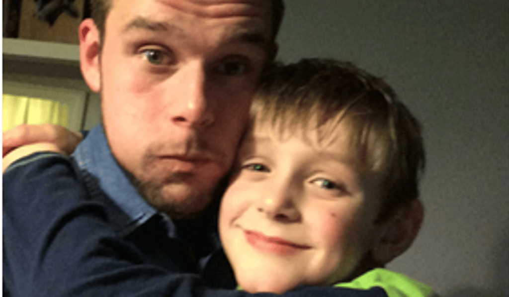 Daniel Hergarty and son, Evan. Photo: Justgiving.com