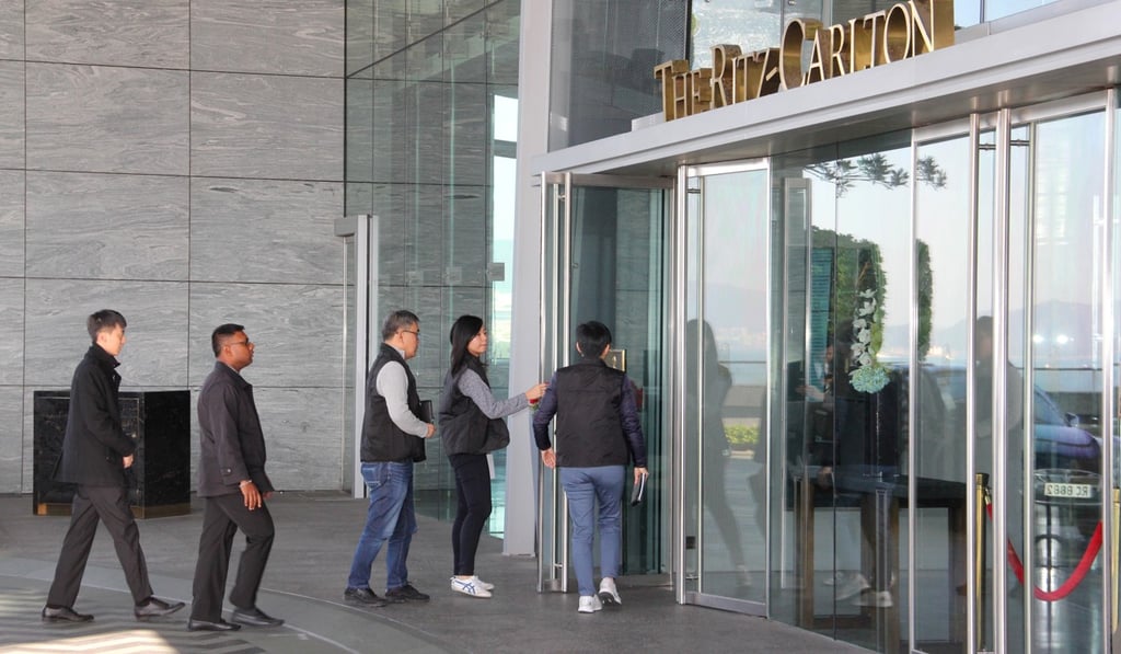 Emergency personnel rushed to The Ritz-Carlton hotel on January 14 after receiving a report from hotel staff. Photo: Handout