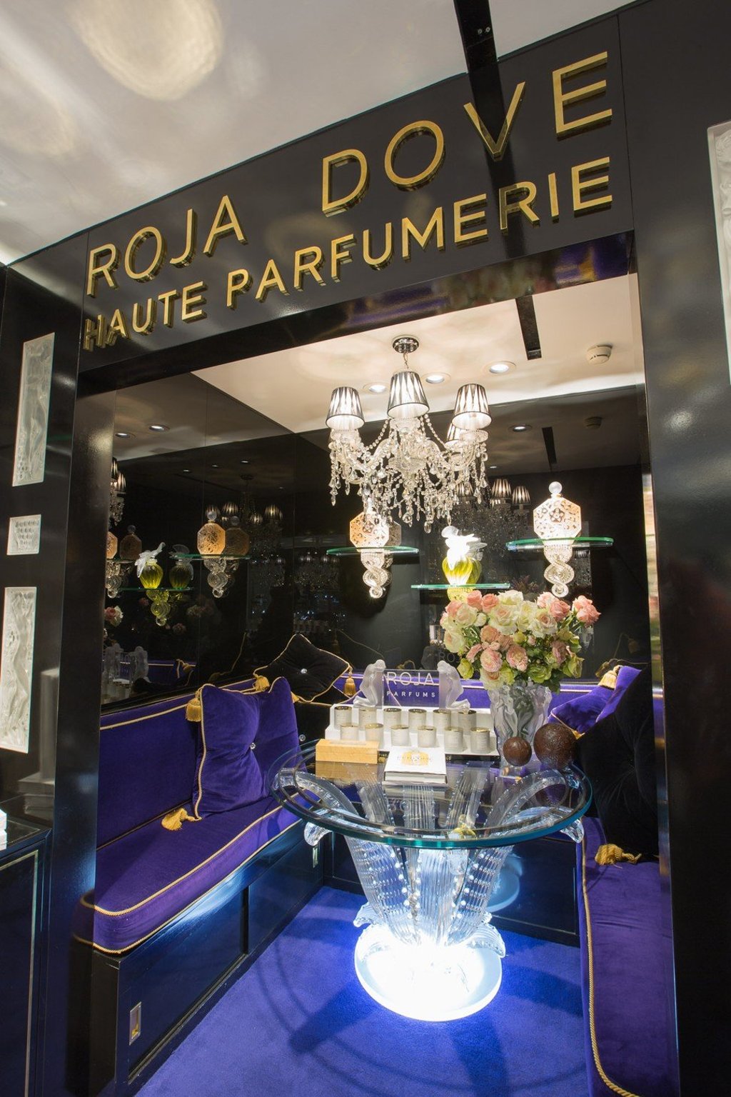 The Roja Parfums boutique at Harrods in London. The Roja Parfums boutique at Harrods in London.